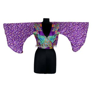 Nueva Colección 2026 de Moda para Mujer: Top Cruzado con Estampado y Cuello en V, Manga Kimono, para Ropa de Playa y Vacaciones - Product Image 5