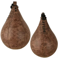 Ballon de vitesse en cuir véritable PU vintage durable pour l'entraînement physique et l'utilisation en salle de sport à domicile, ballon de boxe à faible MOQ