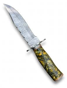 Handcrafted Patterned Steel Clip-Profile Utility <b>Craft</b> <b>Tool</b> Marbled Handle Executive Display Piece - Product Image 3