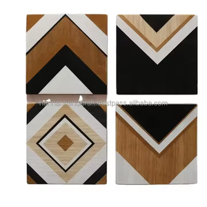 Posavasos de Diseño Moderno Hechos a Mano, Elegantes Posavasos Rectangulares de Madera, Decoración de Mesa, Elegantes Alfombrillas de 5 mm - Product Image 4