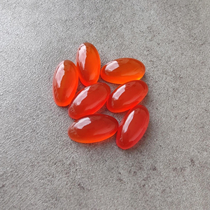Natural Carnelian Big Oval Cabochon Gemstone, Calibrated Flat Back Loose Gemstone - Product Image 1