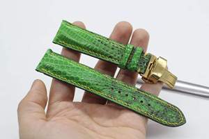 Correa de reloj de cuero de lagarto hecha a mano de alta calidad, correas de cuero genuino, tamaños 18/22/24mm, precio competitivo directo de fábrica de Vietnam - Product Image 4