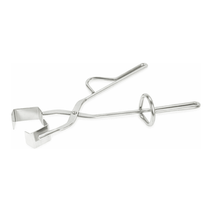 Pince de sécurité en acier inoxydable SciLab en forme de V pour flacons de laboratoire, prise de 50 mm - Product Image 2