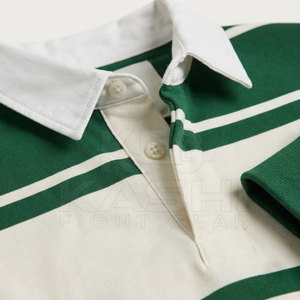 เสื้อรักบี้ผู้ชายผ้าฝ้ายถักคุณภาพพรีเมียม ระบายอากาศได้ดี สวมใส่สบาย ดีไซน์ทันสมัย รับสกรีนโลโก้สำหรับทีมกีฬา แบบเรียบสีพื้น - Product Image 5
