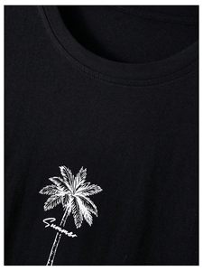 T-shirts graphiques personnalisés imprimés pour hommes, t-shirt noir à manches courtes, col rond, coupe classique, jersey en coton décontracté, en gros - Product Image 5