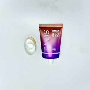 หลอดเคลือบ ABL เงาสูงคุณภาพสูง พร้อมการพิมพ์ออฟเซ็ตไล่เฉดสี 8 สี และฝาเกลียวชุบทอง สำหรับครีมกันแดด - Product Image 3