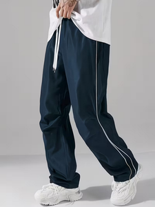 Knitted Nylon/<b>Spandex</b> Fabrics Drawstring Midweight Men's <b>Pants</b> & Trousers Loose Casual Men's Joggers <b>Pants</b> - Product Image 4