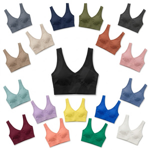 Women Seamless Sports <b>Bra</b> Fitness Custom Printed Design Yoga Gym Padded Breathable Stretch Activewear Crop Top Vest OEM ODM - Product Image 1