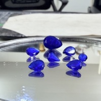 PANJSHIR GEMS INTERNATIONAL Pierres précieuses naturelles Hauyne bleu royal, coupes Asscher et poire, facettées, à changement de couleur, formes variées, pour bijoux rares