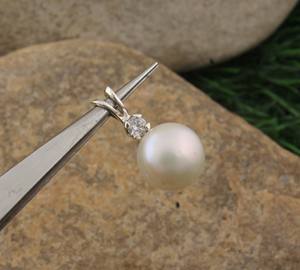 Collar con Colgante de Perla Natural y Amatista Personalizado, Plata de Ley 925, Joyería de Piedra de Nacimiento, Regalo de Aniversario - Product Image 3