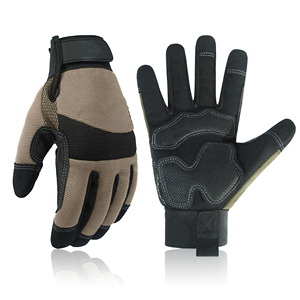 Guantes de Trabajo de Cuero con Costuras de Alta Calidad, Guantes de Seguridad Industriales Duraderos con Palma de Cuero, Logotipo y Color Personalizados - Product Image 1