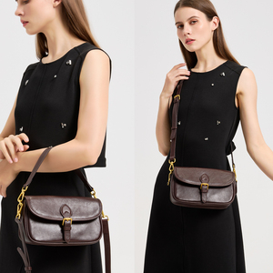 Bolsos de Mano de Cuero Genuino para Mujer, Venta al Por Mayor de Fábrica, Nueva Marca de Diseñador, Retro, de Lujo, con Cierre de Cremallera, Alta Calidad, Personalizables - Product Image 4