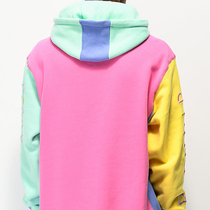 <b>Men's</b> Color Blocking Hooded Sweatshirt Raglan Sleeve Oversized Y2K Style Fleece Autumn Wear - Product Image 1