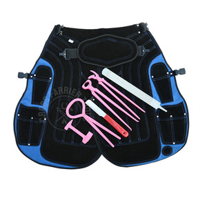 Kit de Ferrage Équin avec Pince à Ferrures de 14 Pouces, Tablier en Cuir Complet, Râpe, Lime, Pince à Clincher Courbe, Testeur de Ferrures, Couteau à Découper les Ferrures et Polisseur - Product Image 1