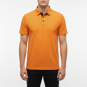 เสื้อโปโลผู้ชายผ้าฝ้าย 190 GSM ทรงปกติ แขนสั้น คอวี แฟชั่นลำลอง ใส่สบาย ระบายอากาศดี บริการ OEM - Product Image 2