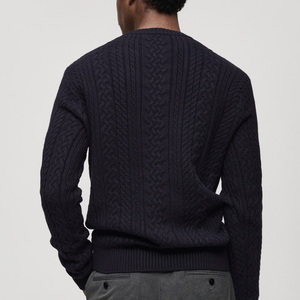 Breathable 100% Cotton Fashion Designer Men's Long Sleeve <b>Pullover</b> <b>Sweater</b> Casual High Neck Quick Dry Anti-Pilling <b>Sweater</b> - Product Image 2