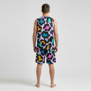 Maillot de basket-ball à sublimation imprimé léopard lavande, uniformes de basket-ball personnalisés sublimés, vêtements de sport pour équipes - Product Image 4