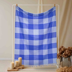 100% Mongolian Sheep Wool Plaid 150×200cm | Natural Wool <b>Throw</b> - Product Image 1