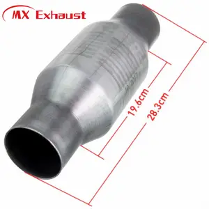 Quality Exhaust Catalyst 2.5" Inlet High Performance Universial 3 Way Oval Round Catalytic Converter