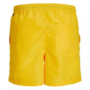 <b>Men's</b> <b>Yellow</b> Solid Board <b>Shorts</b> Mid Waist Drawstring Quick Dry Casual Swimwear 100% Polyester Woven Fabric - Product Image 6