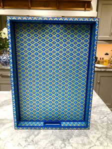 Wholesale Rectangle Natural Solid Acacia Wood Serving Tray Custom Size Modern Decorative Tray for Home - Product Image 3