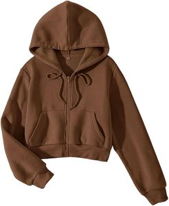 Custom Blank Cropped Zip Hoodie Men Heavyweight Hooded Sweatshirt Streetwear Polyester/Cotton Fleece Lined Eco-Friendly OEM ODM - Product Image 4