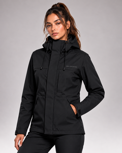 Veste imperméable noire pour femme Sam Tactical, à capuche, fermeture éclair, manteau d'hiver, prix de gros, OEM, prix bas, coupe-vent respirant - Product Image 6