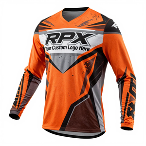 Camiseta de Motocross con Logotipo Personalizado, Manga Larga, Secado Rápido, Poliéster, para Todas las Temporadas, Ropa Deportiva para Hombre - Product Image 3