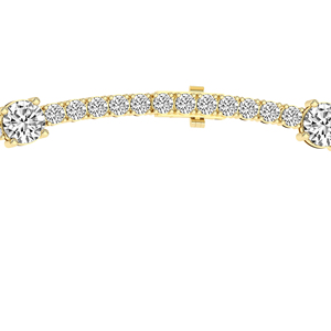 Collier chaîne tennis solitaire en or 10k/14k avec diamant de laboratoire taille brillant ronde, bijou au prix le plus bas - Product Image 3