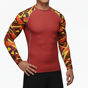 BJJ Sublimated Polyester/Spandex Long Sleeve Rashguard <b>Compression</b> <b>Shirt</b> Adults UV Sun Protection New Style MMA <b>Shirt</b> - Product Image 5