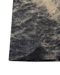 T-shirt en coton personnalisé gris et noir marbré tie-dye, manches courtes, col rond, lavage vintage, décontracté pour homme, streetwear, été - Product Image 5
