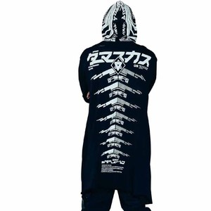 Cardigan à capuche long unisexe noir style Techwear avec fermeture éclair intégrale, personnalisable pour la vente en gros, fabrication OEM ODM - Product Image 6