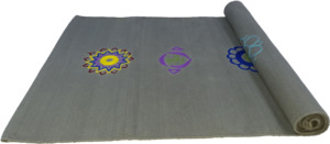 Alfombra de Yoga de Algodón Ecológica con Base de Caucho Natural para Entrenamiento en Casa o Gimnasio - Product Image 4