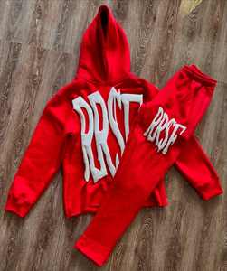 Ensemble survêtement homme personnalisé avec logo, 2 pièces, imprimé graphique, sweat à capuche et pantalon de survêtement, streetwear, fournisseur - Product Image 1