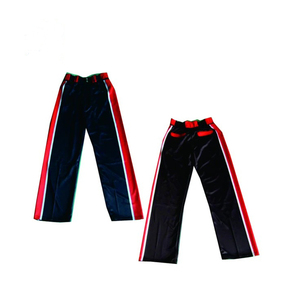 Pantalones de Golf Casuales para Hombre en Azul Claro con Franjas Laterales Blancas y Azul Marino, Cierre de Botones, Tejido de Poliéster Transpirable - Product Image 3