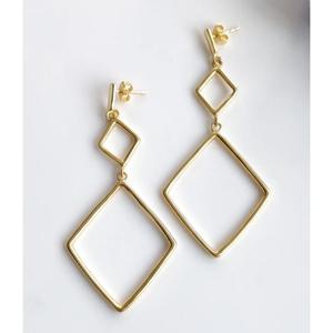 Boucles d'oreilles pendantes pour femmes en laiton plaqué or 18 carats, style bohème mignon, bijoux cadeau pour fête - Product Image 2