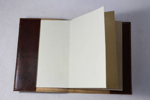 Hand Crafted Journal With Different Species Of Jute And Hemp Leaves Embossed On The Front Cover <b>Leather</b> <b>Diary</b> - Product Image 3