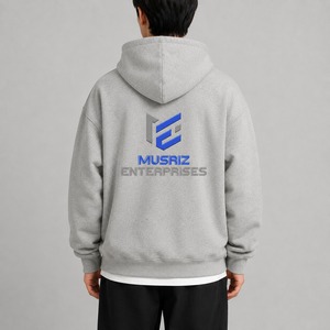 Men's 100% Cotton Pullover Hoodie High Quality <b>Thick</b> <b>Fleece</b> Solid Plain Dyed Breathable Eco-Friendly Custom Size Embroidered - Product Image 3