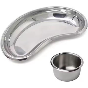 Steel Manual Medical Surgery Dressing Instruments Kit Forceps Gallipot Kidney Tray Set 8 Pcs MOL Certified by <b>Blush</b> Surgical - Product Image 5