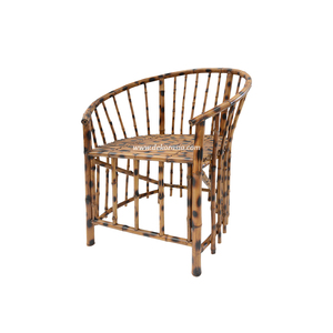 Elegante Silla de Bambú con Brazos para Sala de Estar o Patio, Mueble de Bambú Cendani Hecho a Mano - Product Image 1
