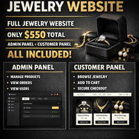 Desarrollo de Sitios Web de Joyería Empresarial con React JS, Marketing Digital, Envío por Correo Electrónico, Compatible con MAC OS, Disponible en Shopify