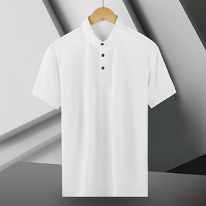 Chemise d'été décontractée pour homme en coton tricoté jacquard gaufré, séchage rapide, fraîche, personnalisée, à manches courtes et imprimée - Product Image 2