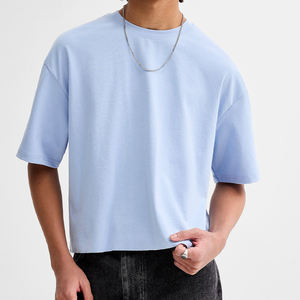 Camiseta de Corte Cuadrado de Alta Calidad con Logotipo Personalizado, 240 GSM, 100% Algodón, Hombros Caídos, Estilo Oversize y Corto para Hombre - Product Image 1