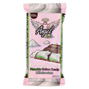 Proveedor mayorista de chocolate Angel Hair Schokolade - Barra de chocolate con leche y pistacho, sabor a algodón de azúcar, 100g, precio económico. - Product Image 2