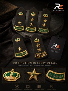 Epaulettes Uniformes para Hombros Fabricados con Materiales de Calidad para Aplicaciones de Vestimenta Profesional y Formal - Product Image 6