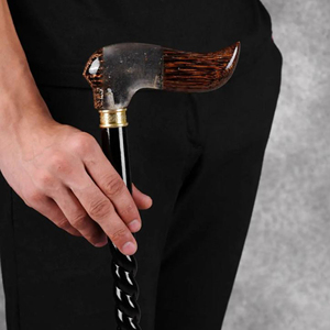 Vintage Style Wooden Walking Cane with Comfortable Handle Strong Wooden Walking Staff for Outdoor Trekking - Product Image 2