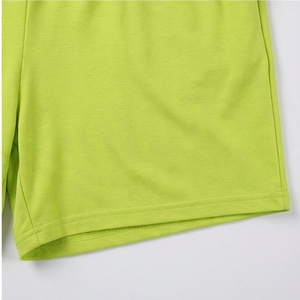 2 Piece High Quality Formal Solid Above Knee Home Wear Suit Short Sleeve T Shirt and Shorts <b>Twin</b> <b>Set</b> for Women - Product Image 6