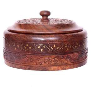 Olla de Madera de Diseño Clásico con Diseño Floral Pintado a Mano, Utensilios de Cocina Ecológicos con Tapa, la Mejor Oferta - Product Image 4