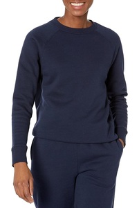 Nouveau design, sweat-shirt en coton pour femme, col rond, manches longues, épaules tombantes, uni, confortable, décontracté, fabriqué au Bangladesh - Product Image 4