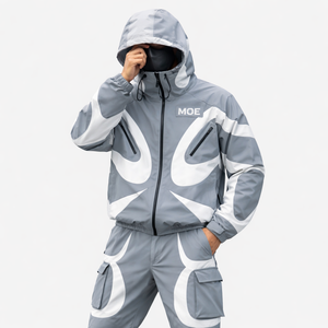 Trendy Custom Color Changing Fashion Panel Waterproof Windproof Nylon <b>Zip</b> <b>Up</b> <b>Jackets</b> Outdoor Running Windbreaker <b>jacket</b> for men - Product Image 1